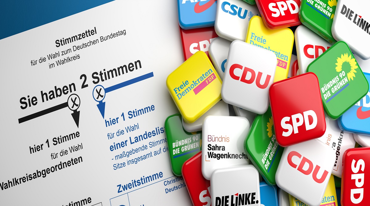 Wahlzettel Bundestagswahl